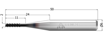 2 mm - recta