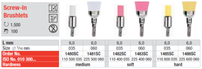 White, cylinder, screw-in L: 6,0 mm, Size: 035 mm