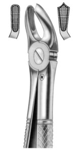 fig.18, English pattern, s protukliznim držanjem, gornji premolari, leva